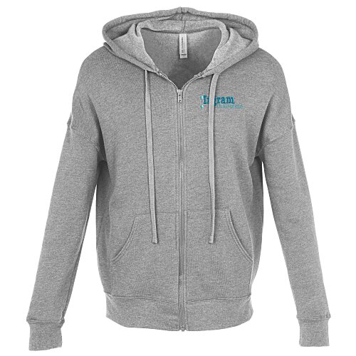 Bella+Canvas Solid Sponge Fleece Full-Zip Hoodie - Embroidered Main Image