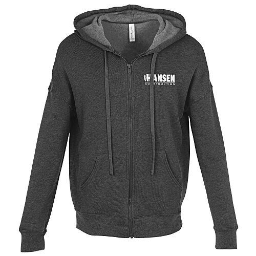 Bella+Canvas Solid Sponge Fleece Full-Zip Hoodie - Screen Main Image