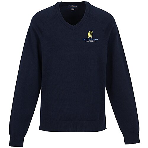 Brooks Brothers Cotton Blend V-Neck Sweater - Men's Main Image