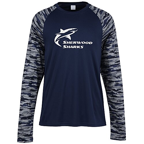 Camo Colorblock Long Sleeve T-Shirt Main Image