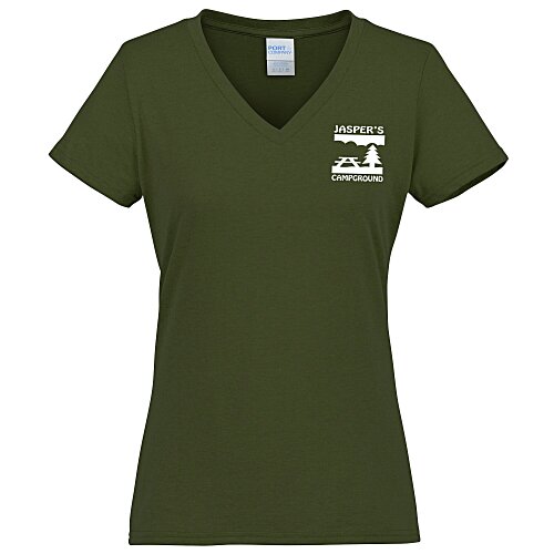 Port & Company Tri-Blend V-Neck T-Shirt - Ladies' - Screen Main Image