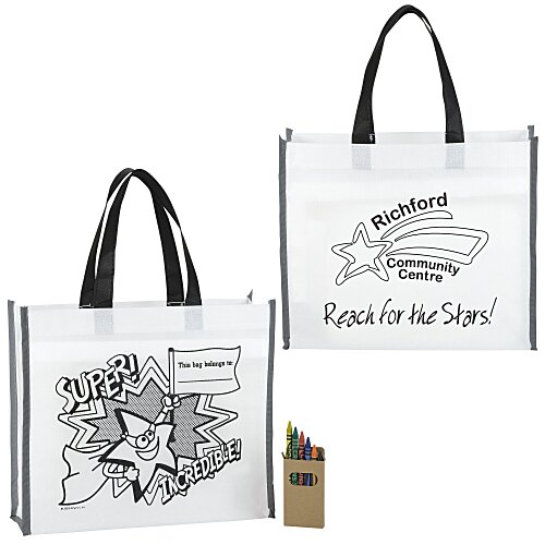Super Kid Coloring Tote Set - Superhero Main Image
