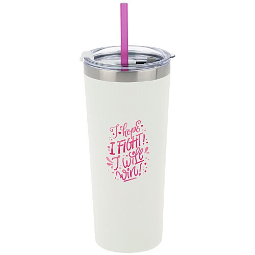 Colma Vacuum Tumbler with Straw - 22 ounces - Full Color Main Image