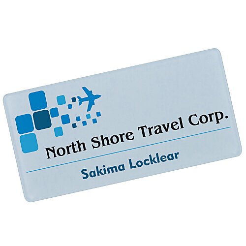 Monterey Acrylic Name Badge - 1 1/2 inches x 3 inches - Magnetic Back Main Image