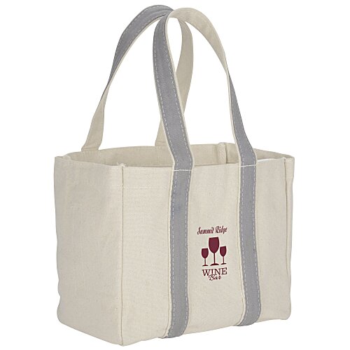Four Bottle Cotton Canvas Wine Tote Main Image