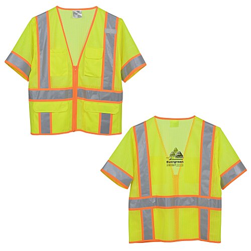 Surveyor Zippered Two-Tone Short-Sleeve Vest Main Image