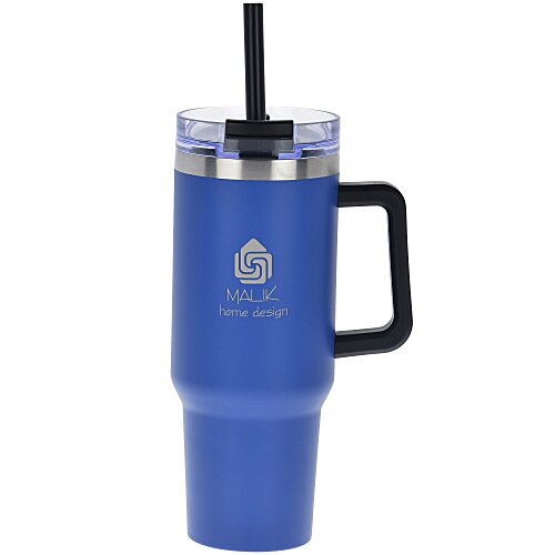 Intrepid Vacuum Mug with Straw - 40 oz. - Laser Engraved Main Image