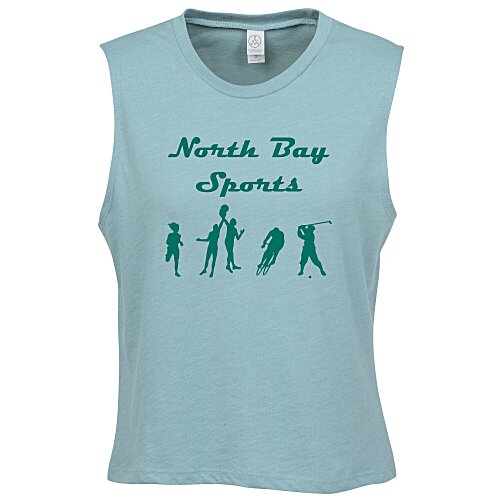 Alternative Jersey Go-To Crop Muscle Tank - Ladies' - Heathers Main Image