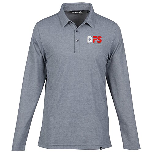 TravisMathew Oceanside Heather Long Sleeve Polo Main Image