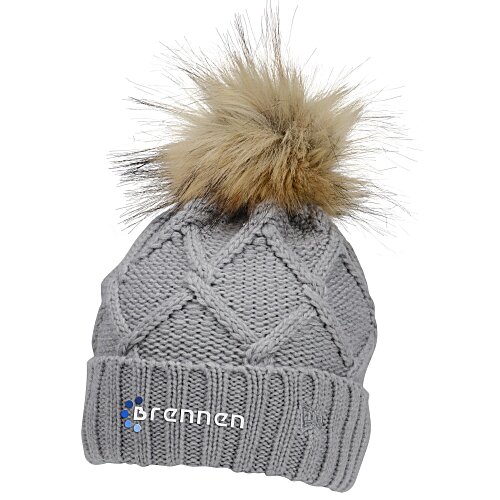 New Era Faux Fur Pom Knit Beanie Main Image