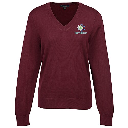 Brooks Brothers Washable Merino V-Neck Sweater - Ladies' Main Image