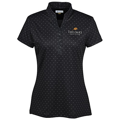 Greg Norman Micro Pique Spinner Print Polo - Ladies' Main Image