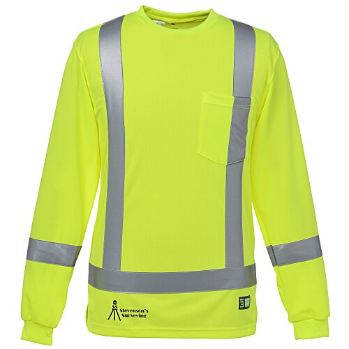 Berne Hi Vis Performance Long Sleeve T-Shirt Main Image