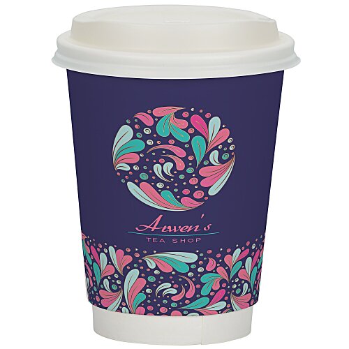 Full Color Insulated Paper Cup with Lid - 12 oz. Main Image