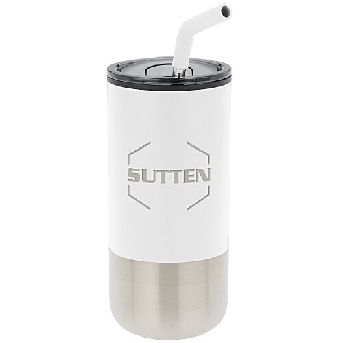 Lagom Tumbler with Stainless Straw - 16 oz - Laser Engraved Main Image