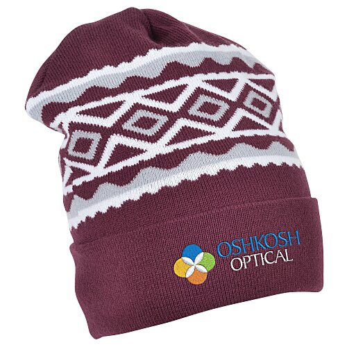 Diamond Knit Cuff Beanie Main Image