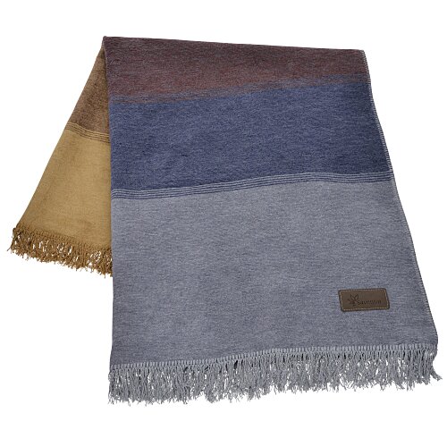 Striped Fringe Throw Blanket Main Image