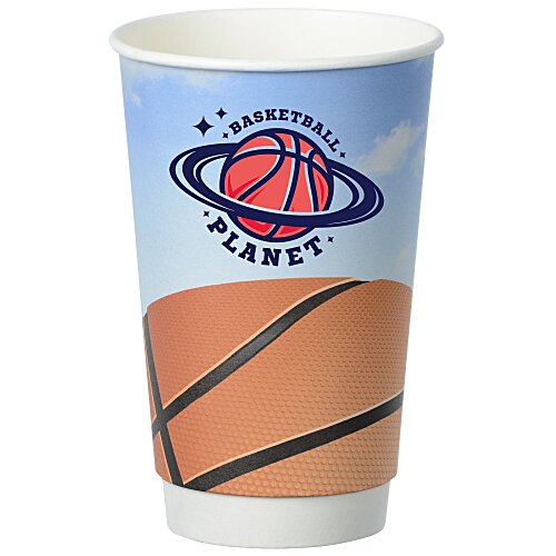 Basketball Full Color Insulated Paper Cup - 16 oz. Main Image