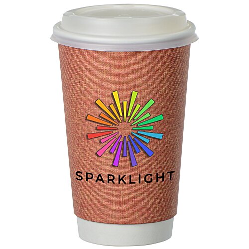 Ridge Full Color Insulated Paper Cup with Lid- 16 oz. Main Image