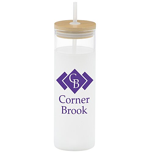 Totem Glass Tumbler with Straw - 25 oz. Main Image