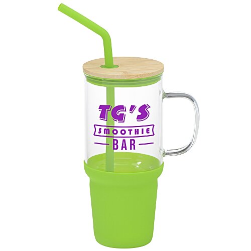 Evelyn Glass Mug with Straw - 32 oz. Main Image