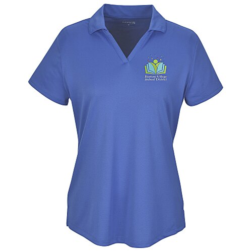 Mini-Pique Performance Split V-Neck Polo - Ladies' Main Image