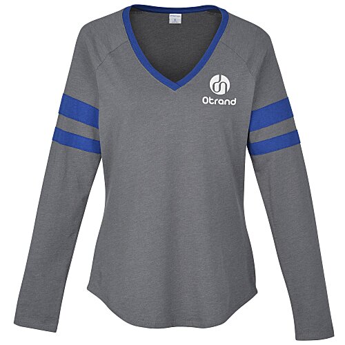 Intermission Stripe Long Sleeve V-Neck T-Shirt - Ladies' Main Image