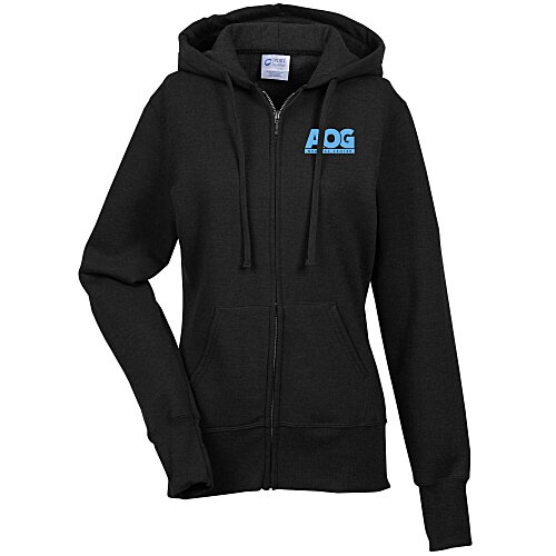 Fashion Full-Zip Hooded Sweatshirt - Ladies' - Screen Main Image
