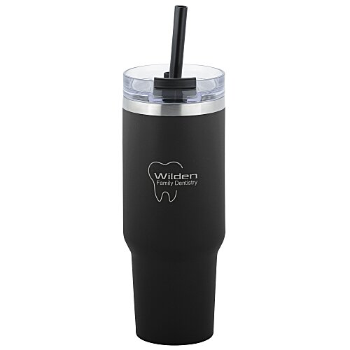 Charger Vacuum Tumbler - 40 oz. - Laser Engraved Main Image