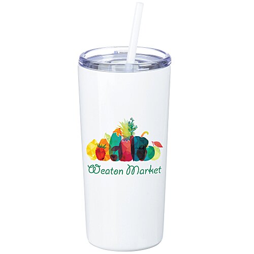 Refresh Baylos Vacuum Tumbler with Straw - 20 oz - Full Color Main Image