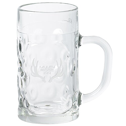 Oktoberfest Glass Mug - 17 oz - Deep Etch Main Image
