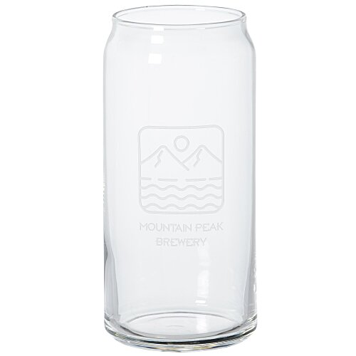 Tall Boy Can Glass - 20 oz. - Deep Etch Main Image
