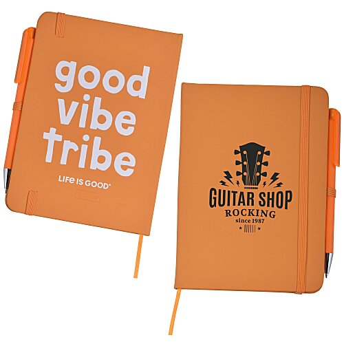 Life is Good TaskRight Afton Notebook with Pen - Good Vibe Main Image