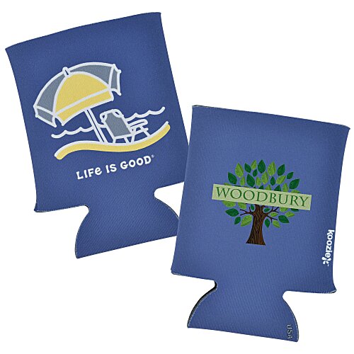 Life is Good Koozie® Can Cooler - Full Color - Beach Umbrella Main Image