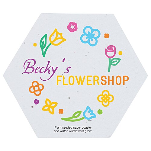 Seed Paper Coaster - Hexagon Main Image