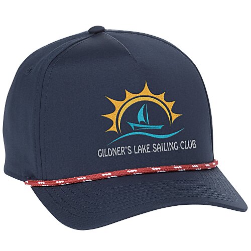 Five Panel Poly Rope Cap - Embroidered Main Image