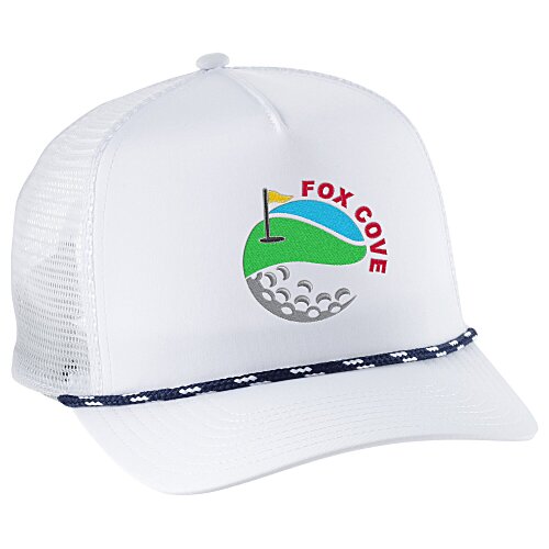 Five Panel Poly Mesh Back Rope Cap Main Image
