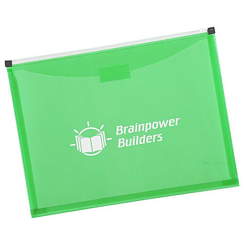 Gussetted Zip Envelope with Front Pocket Main Image
