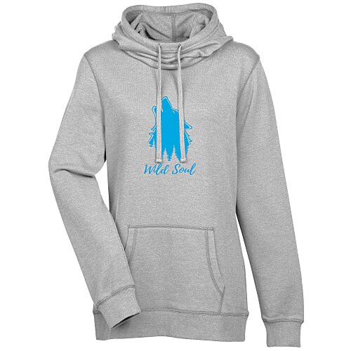 Lightweight Heathered Fleece Hoodie - Ladies' - Screen Main Image