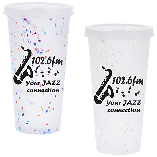 Rave Rainbow Confetti Mood Tumbler with Lid - 26 oz Main Image