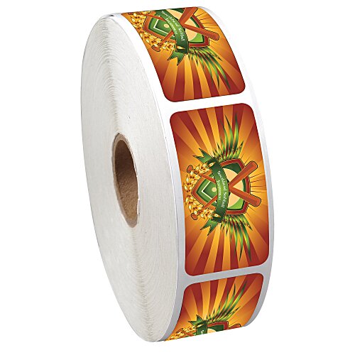 Full Color Sticker by the Roll - Rectangle - 1" x 2" - 24 hr Main Image