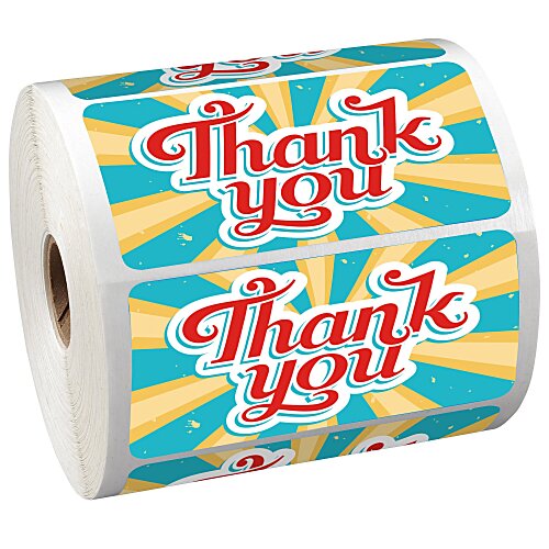 Full Color Sticker by the Roll - Rectangle - 2" x 4" - 24 hr Main Image