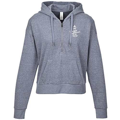 District Perfect Tri Iconic Fleece 1/2-Zip Pullover Hoodie - Ladies' - Screen Main Image