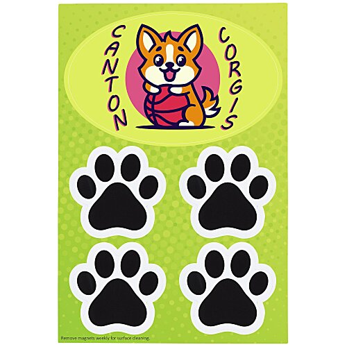 Oval and Paws Vehicle Magnets - 8 1/2 inches x 5 3/4 inches Main Image