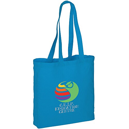Gusseted Cotton Sheeting Tote - Color- Full Color Main Image