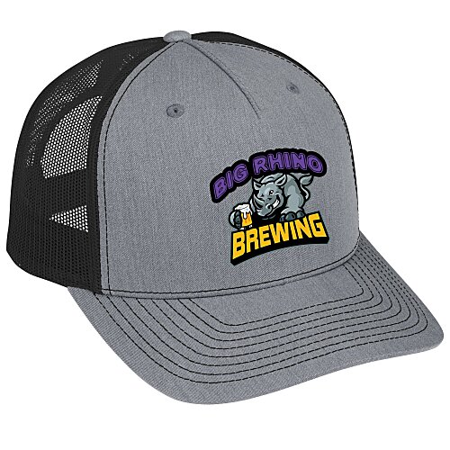 Richardson Five Panel Snapback Trucker Cap - Full Color Main Image