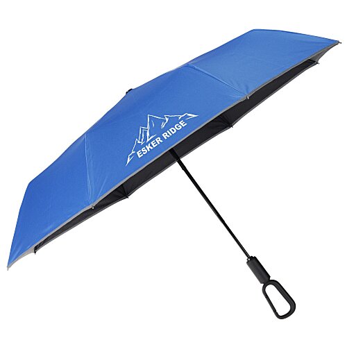 Reflective Edge Umbrella with Carabiner Handle - 46-inch Arc Main Image