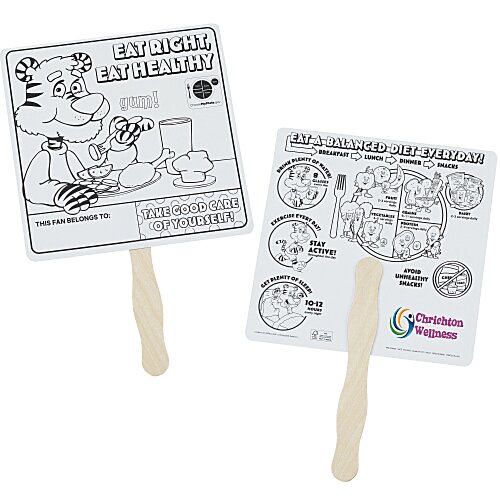 Good Nutrition Coloring Hand Fan Main Image