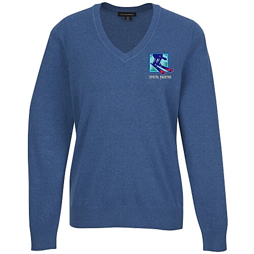 Easy Care Tri-Blend V-Neck Sweater - Ladies' Main Image