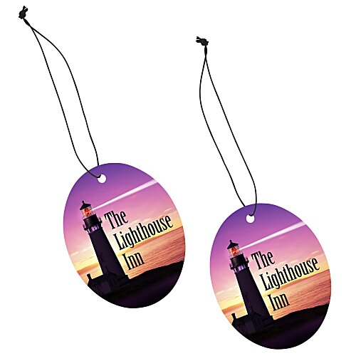 Hanging Air Freshener - Oval - 3 1/2 inches x 2 3/4 inches Main Image